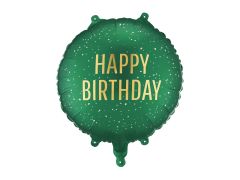 Happy Birthday dark green folija balon 35x35cm