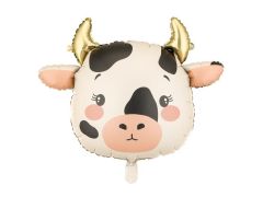 Maxi Cow head Golden Horns folija balon 57x47 cm