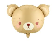 Maxi Bear head dark beige folija balon 56x40 cm 