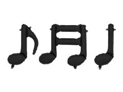 Standard Musical notes black folija balon 3/1 