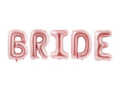 Napis Bride Rose gold folija balon 280x86 cm