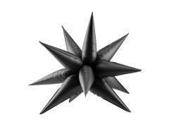 Maxi 3D Black Star 95 cm folija balon