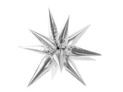 Maxi 3D Silver Star 95 cm folija balon