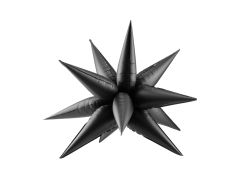 Maxi 3D Black Star folija balon 70 cm