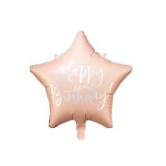 Standard Happy Birthday Star Light Powder Pink folija balon