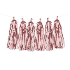 Pom pom girlanda Rosegold