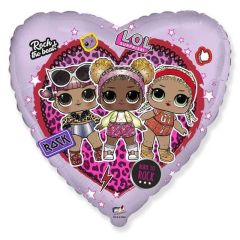 Standard LOL Surprise Heart folija balon