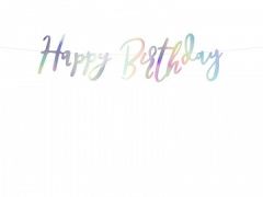 Happy Birthday natpis Iridescent