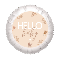 Standard Hello Baby beige folija balon