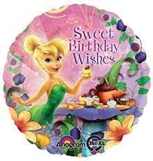 Standard Tinker Bell Happy Birthday Wishes folija balon