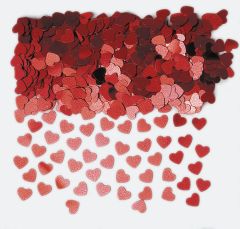  Sparkle Hearts Red konfetki