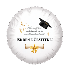Standard DIPLOMA - ISKRENE ČESTITKE folija balon