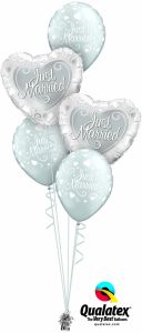 Helijeva balonska dekoracija Just Married