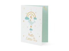 Voščilo Hello Little One Light Tiffany Blue
