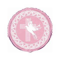 Standard Dove Cross Pink folija balon