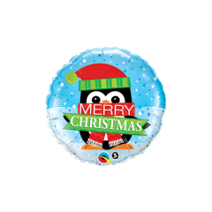 Standard Merry Christmas Penguin folija balon