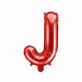 Mini folija balon črka J Red