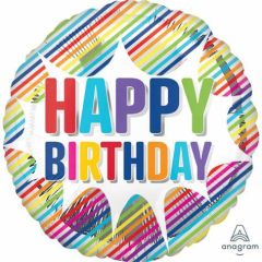 Standard HBD Striped Burst folija balon