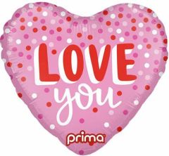 Mini Heart Love You Confetti folija balon na palčki