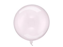 Crystal clear pvc balloon Transparent Pink 40 cm
