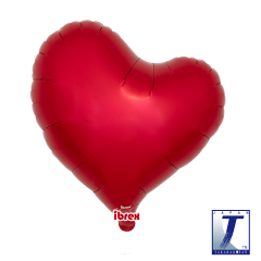 Mini Ibrex "Sweet" Srce Metallic Red folija balon na palćki