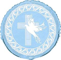 Standard Dove Cross Blue folija balon