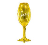 Maxi Glass Cheers Gold folija balon