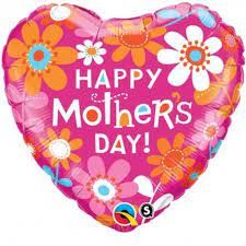 Standard Happy Mothers Day Flower Hart folija balon