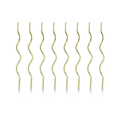 Svečke Curly Gold 14 cm 8/1