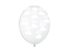 Lateks baloni 30cm Clouds Crystal Clear