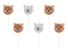 Svečke Teddy Bear mix 6/1 3cm