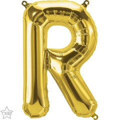 Mini folija balon črka R Gold