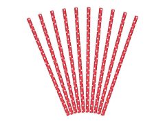 Papirnate slamke točkice  Red 19,5cm 10kom