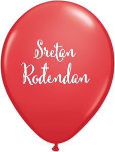Lateks baloni 28cm Sretan Rođendan Red
