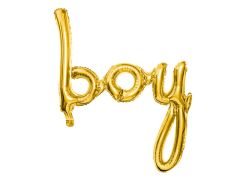 Napis Boy Gold folija balon 63x74 cm