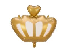 Maxi Crown with Heart gold folija balon