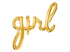 Napis Girl Gold folija balon 77x70 cm