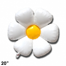 Standard White Daisy Flower folija balon 38 cm