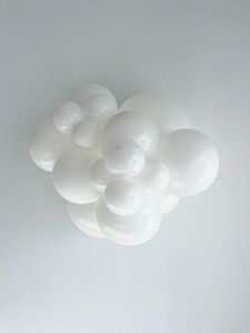 Latex baloni 13 cm White Tuftex