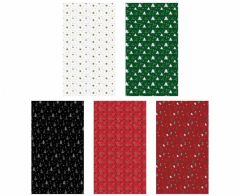Dekorativni papir Christmas Trees, Stars, Gifts, Snowflakes 200x70 cm (1 arak)
