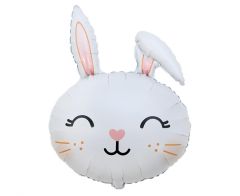 Maxi Bunny head white folija balon42x56 cm
