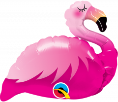 Mini Pink Flamingo folija balon na palčki