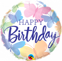 Standard Bday Beautiful Butterflies folija balon