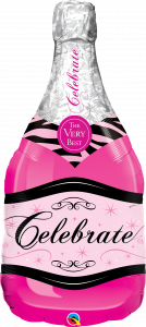 Maxi Celebrate Pink Bubbly Wine folija balon