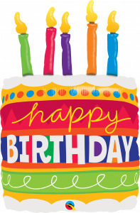 Maxi Bday Cake & Candles folija balon