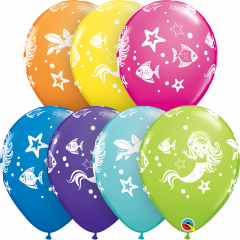 Lateks baloni 28cm Merry Mermaid&Friends Special Ast 