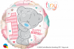 Standard Tatty Teddy 1st Bday Girl folija balon
