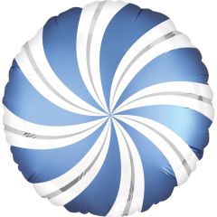 Standard Satin Infused Azur Candy Swirls folija balon
