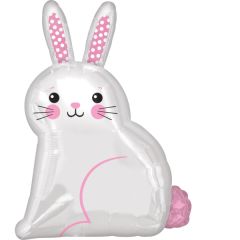 Standard White Satin Bunny folija balon