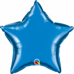 Mini zvezda folija balon na palčki 10 cm - Sapphire Blue